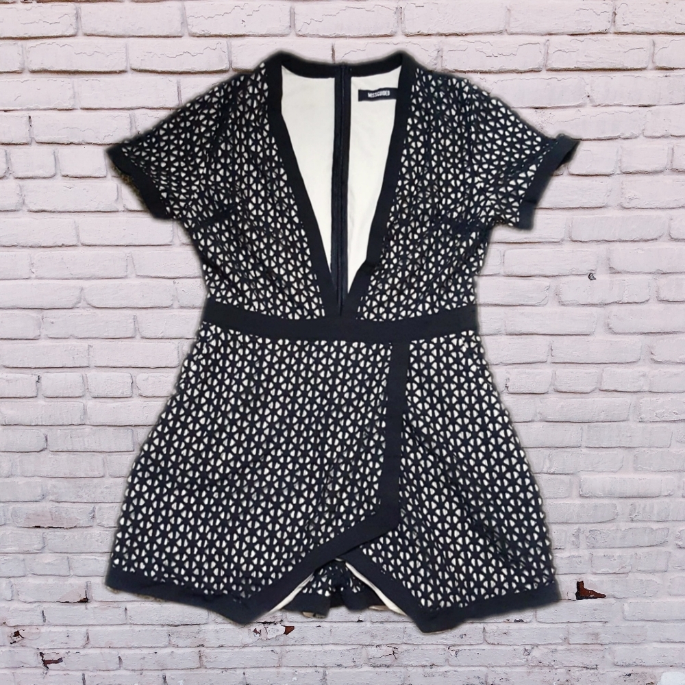 Missguided Black Tan Romper